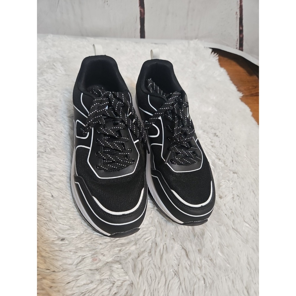 AOV‎ Women's Walking Sneakers Size 9 Black White Arch Suppert Comfort Shoes